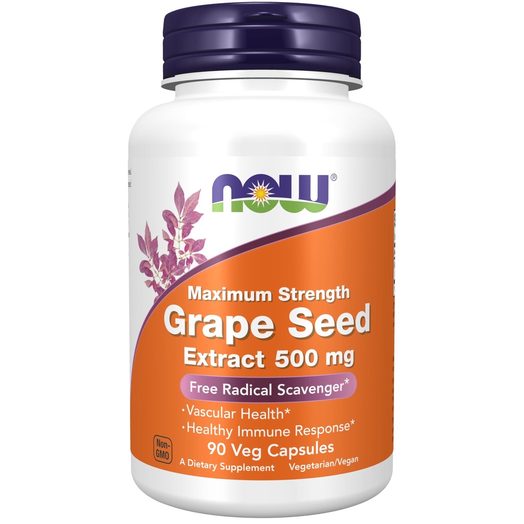Şimdi Tamamlar, Grape Tohum alıntısı, maksimum Güçlü 500 mg (en azından% 90 Polyols) 90 Veg Capsules
