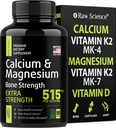 D3 K2 & Magnezyum Glycinate Vitamini - Bone Strength Supplement - Plant Based Food Supplements for Women & Men - Magnezyum anduba D3 K2 Pills for Bone Health - 90 Capsules