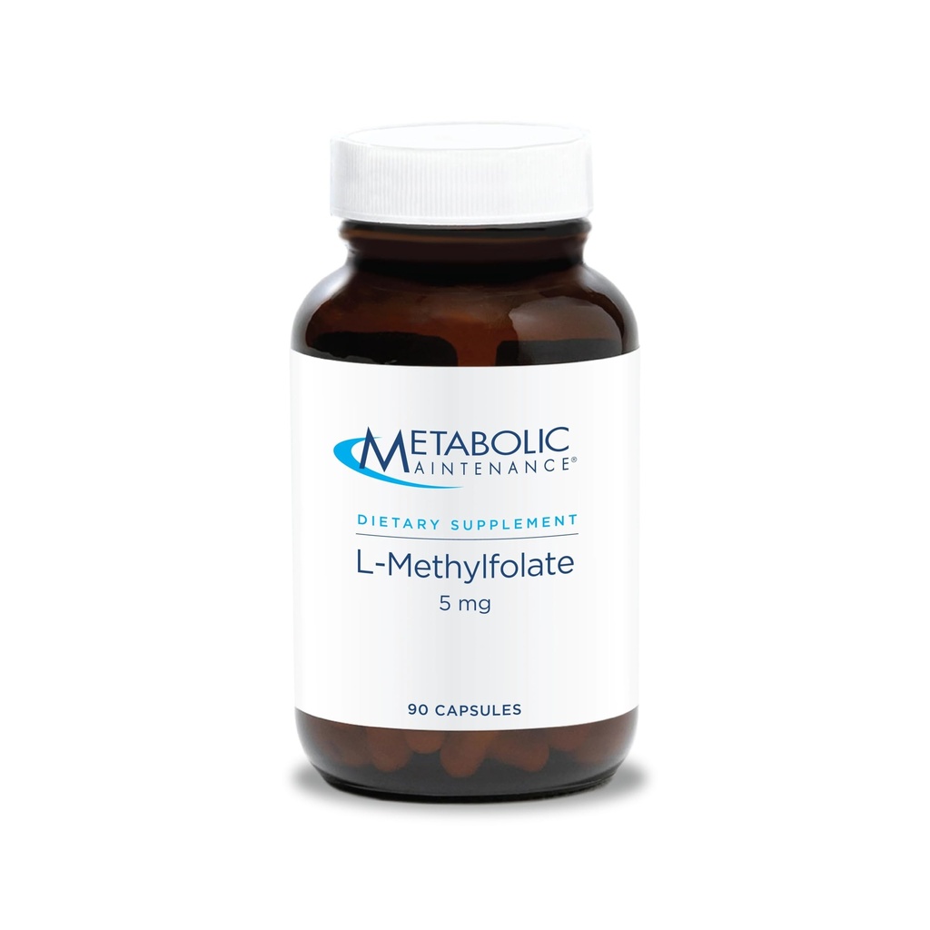 Metabolic Bakım L-Methylfolate 5 mg - Sağlıklı Bir Zihinset Destek - Methylfolate için Active Folate for Methylfolate - 90 Hizmet - 90 Capsules - 90 Capsules