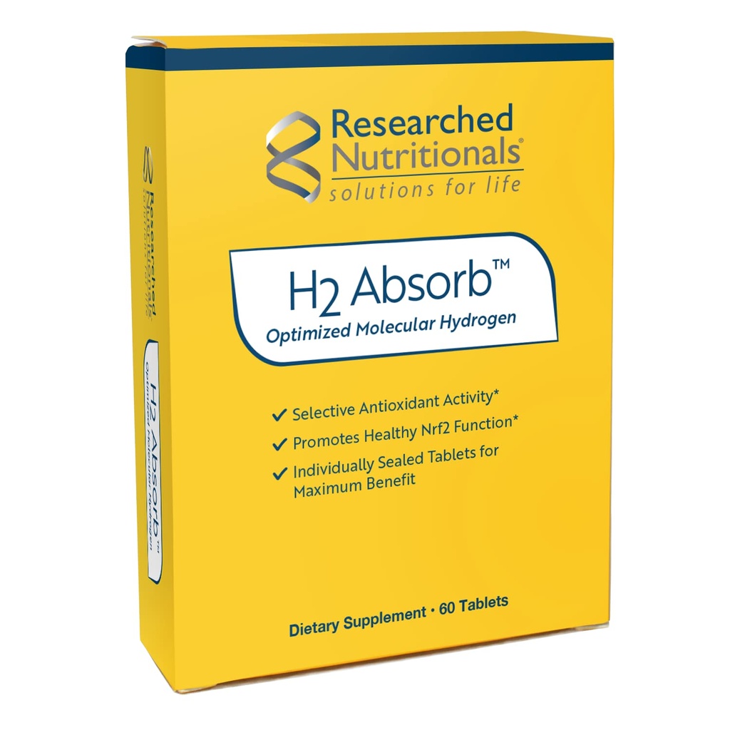 Araştırmalı Beslenme H2 Absorb Moleküler Hidrojen Tabletleri - Anında Hidrojenli Su ve Antioksi Supplement - Enerji ve Sağlıklı Ağlama (60 Tablet) teşvik etmek için İçmeyi Yeniden Üretin