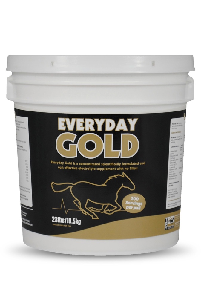 TRM Everyday Gold Electrolyte Horse Supplement for Performance and Recovery | sodyum, Pyum, Magnezyum, Kalsiyum - 22 lb (10kg) - 22 lb
