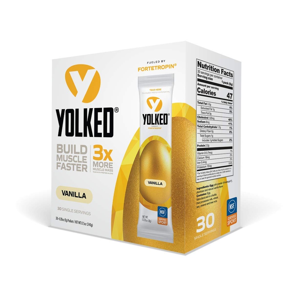 YOLKED - NSF-Cerated Muscle Building Supplement - Lean Kas'ı yükseltmeye yardımcı olun, Kas Kaybını Azaltın ve Fortetropin ile Kurtarmayı Geliştirin, 30 Hizmetler