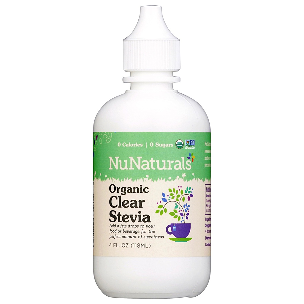 Nu Naturals Natural Clear Extract Stevia, Plant-Based Sweetener, Plastik Şişe, 4 oz