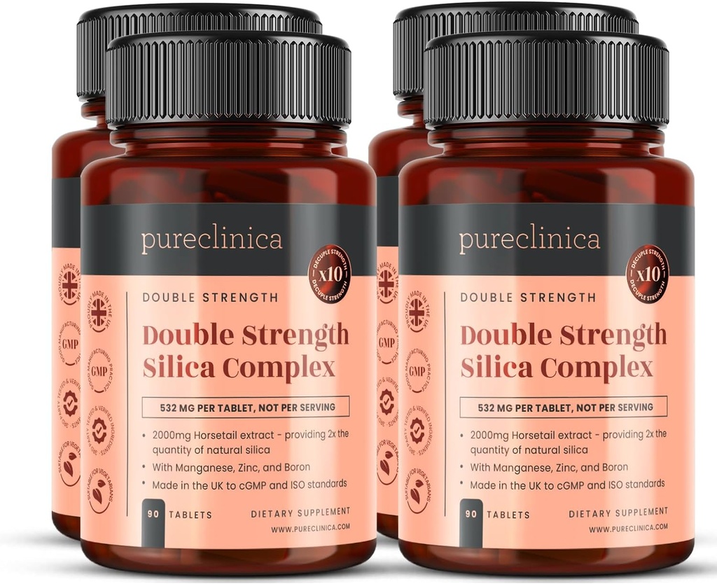 Double Strength Silica Kompleksi - 12 Ay Supply! (2000mg Attail x 360 Tabletleri (90 şişe)