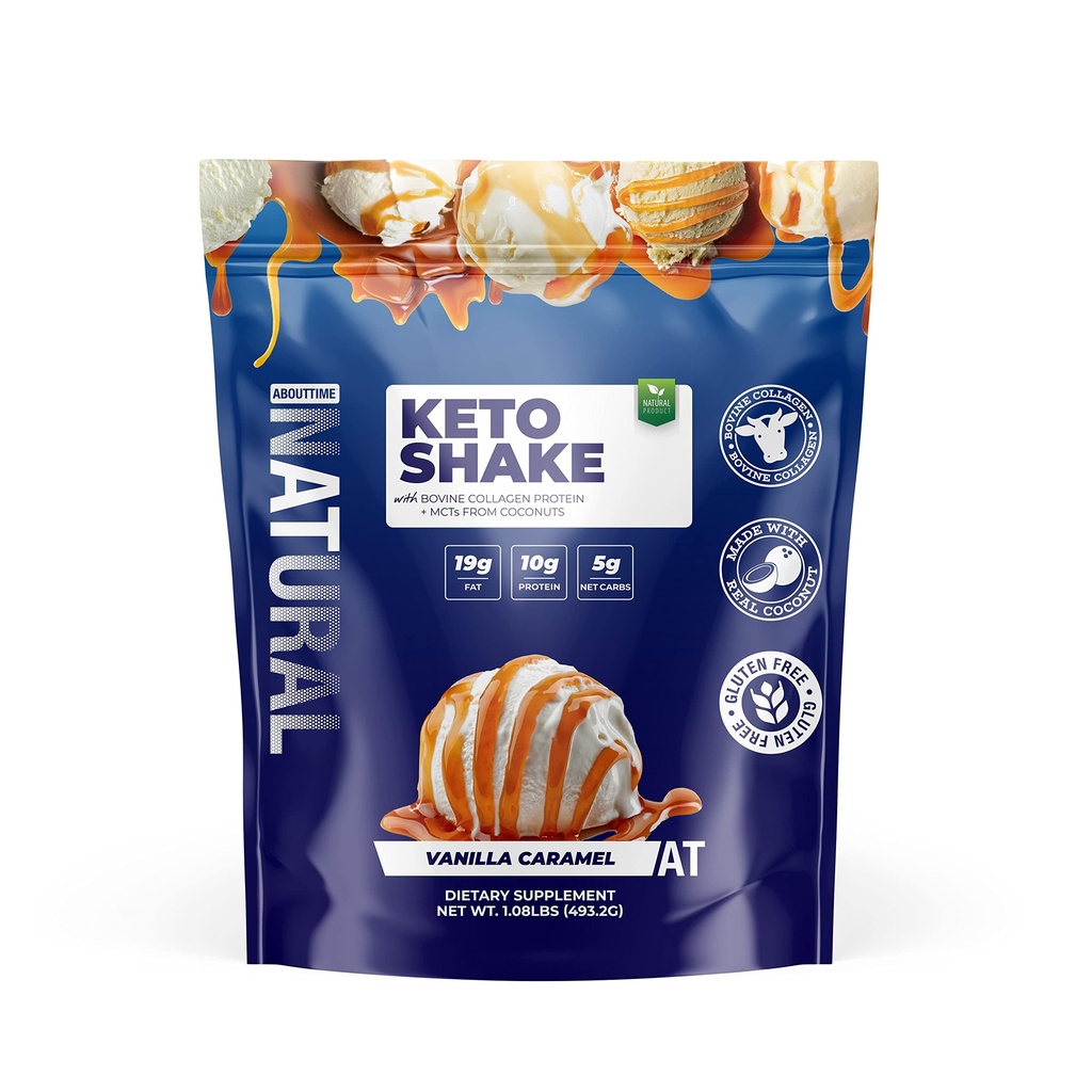 Bovine Collagen proteini ile ilgili Zamanlar - 19g Fat, 10g Protein, 5g Net Carbs - Vanilla Caramel, 1lb