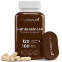 LongLifeNutri Lumbrokinase 100mg - En Fazla Aktivite 2.000.000 Birimler, 120 Vegetarian Capsules, 2-Month Supply, Natural Enzyme Supplement for Circulatory Health, Lab Tested, Made in USA