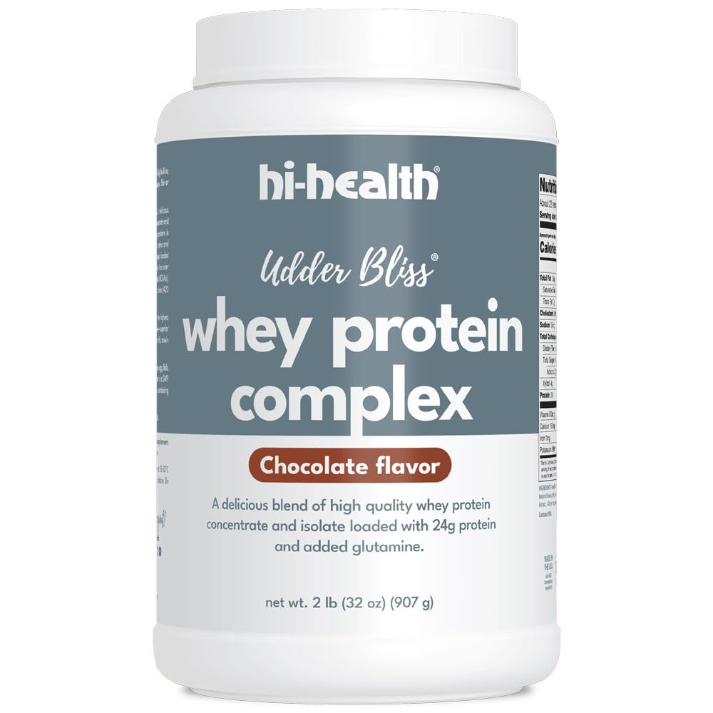 Merhaba-Sağlık Udder Bliss Whey Protein Kompleksi Toz, Bio available Whey Protein Yoğun Glutamine, Chocolate (2 Pounds) ile Tesisatıldı