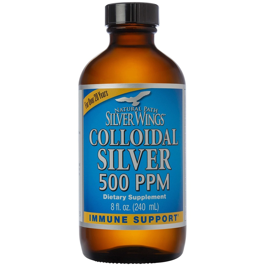Doğal Pat Silver Wings Colloidal Silver 500ppm (2.500) Immune Support Supplement 8 fl. oz.