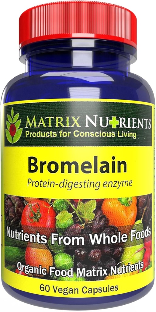 BROMELAIN - Yüksek Potent,% 100 Organik, protein-Digesting Enzyme! Digestion - Vegan Capsules (60ct)