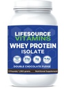 Yaşam Kaynağı Vitaminleri 3 lb - ABD Süt İnekleri Grass Fed Whey proteini - Çift Çikolata Fudge tatlı w/Stevia - 3 lb Toz Toz