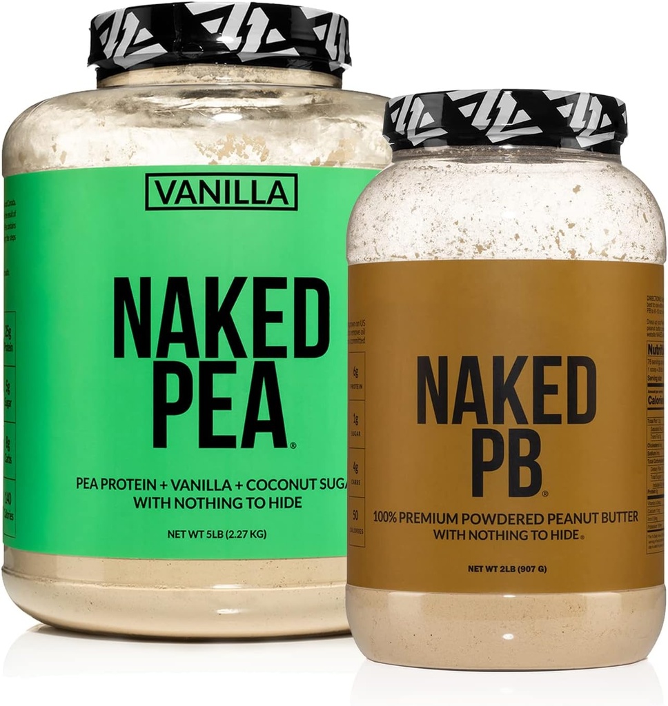 NAKED Süt Ücretsiz Protein Girişi: 5LB Vanilla Pea ve 2LB PB