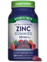 Nature's Truth çinko Gummies for Yetişkinler | 50 mg | 120 Kont | Vegan, Non-GMO & Gluten Free Supplement | Karma Berry Flavor