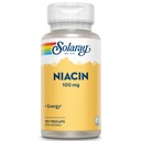 Solaray Niacin 100mg - Vitamin B3 Niacin Supplement for Women & Men, Supports Cellular Health, Nervous System Support - 100 Veg Capsules