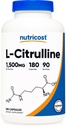 Nutricost L-Citrulline 1500 mg, 180 Capsules - 750 mg Per Capsule, Gluten Free, Non-GMO, Ambalaj Vary