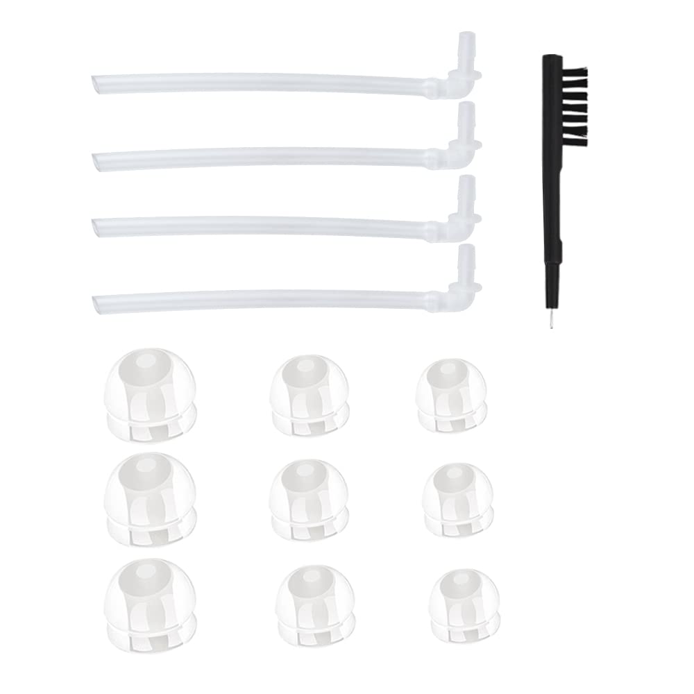 Universal BTE İşitme Aid Eartips Domes Set - 9 Single-Layer Ear Plugs, 4 Resound Tubes ve 1 Temizlik Fırça