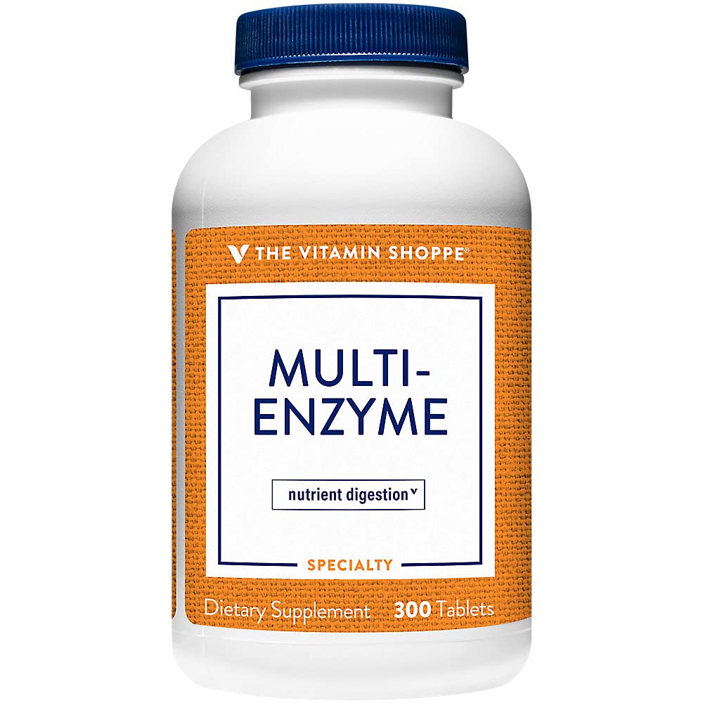 Dükkan Vitamini Çok Enzyme - Protein, Carbs & Fat (300 Tablet) Digestion & Abhidratörü Destekleyin