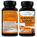 SugarMD Neuropati Desteği Tamam - Alfa Lipoic Acid, Benfotimin & Vitamin D3 B6 B12 - Ayaklar, Eller, Parmaklar ve Bacaklar için Destek Tamamlandı - 30 Gün Supply