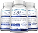 Onaylanmış Bilim GABA+ - Calm, Uykuyu Geliştirmek, Boost Mood - GABA, L-Theanine, L-Arginine, Vitamin B6, BioPerine - High Abors - 180 Capsules - Vegan