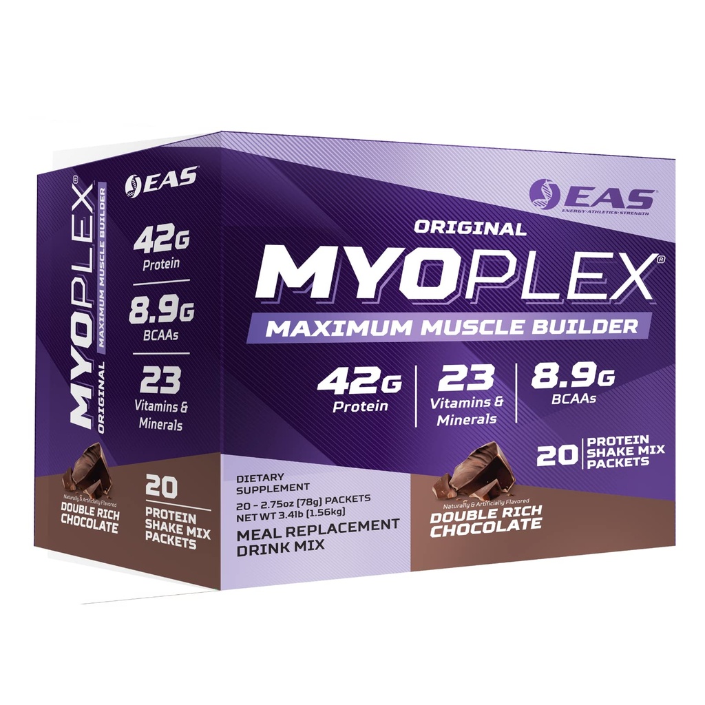 Deneysel ve Uygulamalı Bilimler EAS Original Myoplex maximum Muscle Builder | Meal Change Protein İçecek Mix | Kalite proteini | 42g Protein | 20 Bireysel Paketler (Çift Zengin)