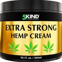 5kind Ekstra Güçlü Hemp Cream 10.1 fl oz - maksimum Güçlü - Doğal Soothing Ortak Krem - Aşağı Geri, Ortaklar, Grafikler, Dizler ve Omuzlar için Kas Rub