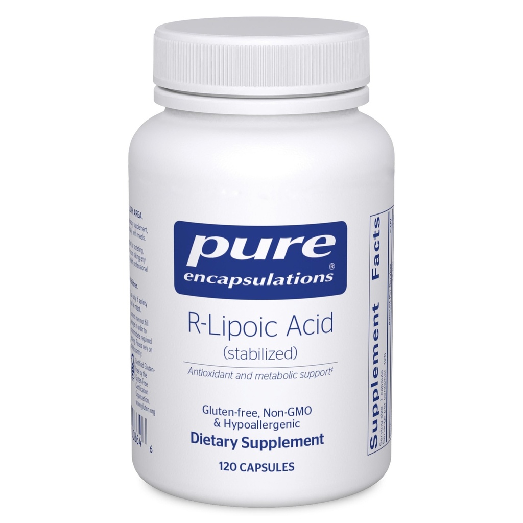 Saf Encapsulations R-Lipoic Acid (Stabilized) | Hipoallergenic Supplement with developed Antioksi Koruma ve Metabolic Support | 120 Capsules