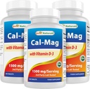 D3 1500 mg ile En İyi Doğalsolo Magnezyum 180 Tablet (180 Kont (Pack of 3))