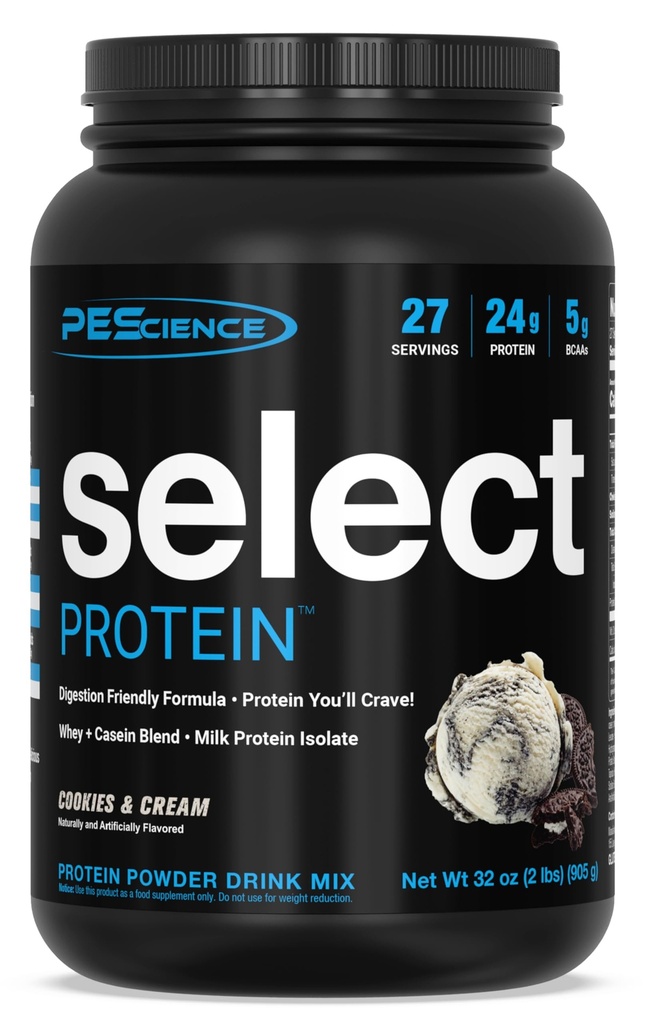 PE Science Protein Toz, Whey ve Casein Blend, Kadınlar ve Erkekler için Temiz Protein Toz, Low Calorie, Low Carb, Keto Friendly, Gluten Free - Çerezler ve Krem - 27 Hizmet