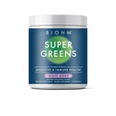 BIOHM Super Greens, Green Superfood Toz (8.5 Oz, 30 Hizmet) Antioksi Veggie Toz & Smoothie Mix, 34 Superfoods & Spirulina, Digestive Enzymes, Prebiyotiks ve Probiyotikler, Karma Berry Flavor
