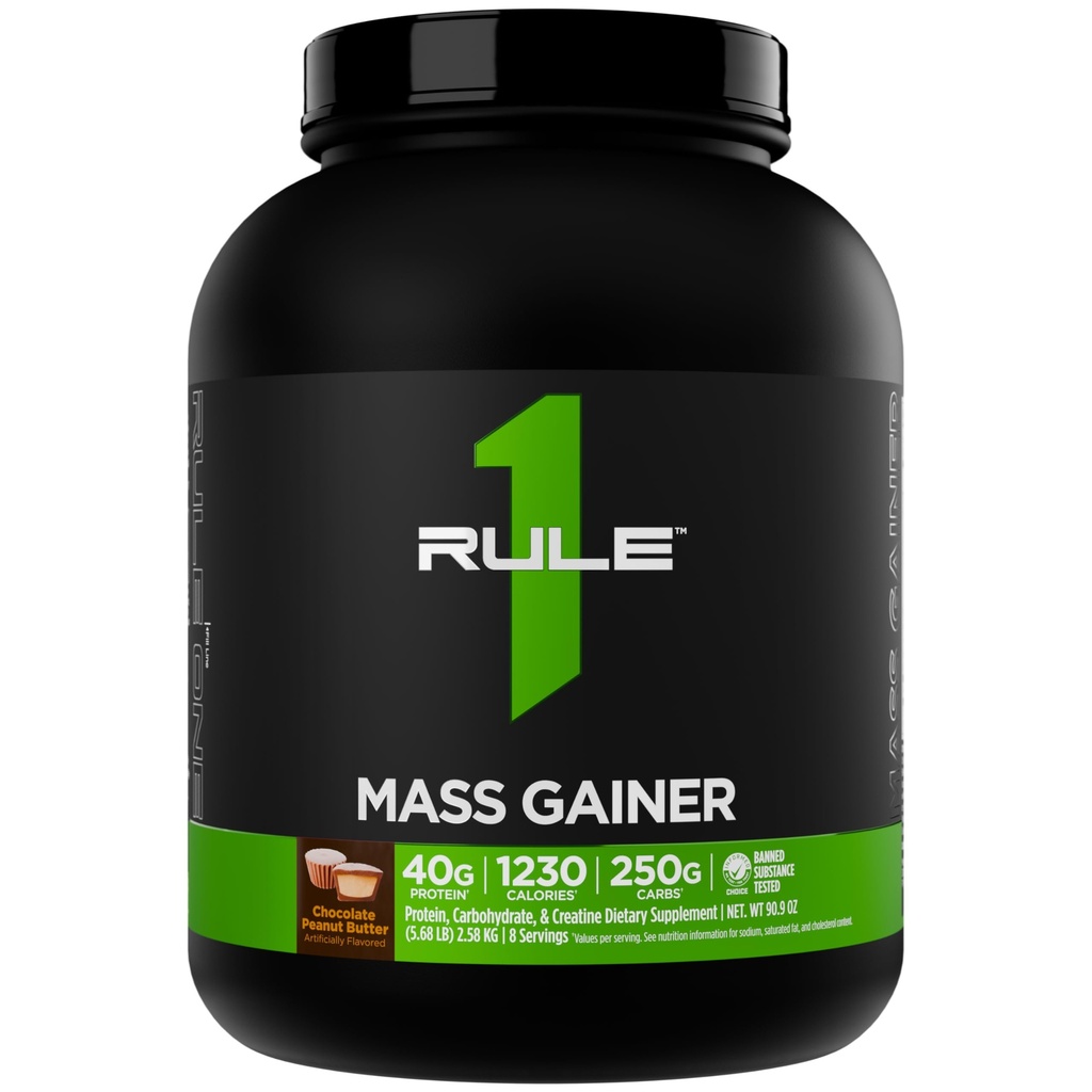 Kural 1 Mass Winer - High-Calorie Kilo Formula 1.220+ Calories, 250g+ Kompleks Carb Mix, 40g All-Whey Proteinleri (8 Hizmetler, Chocolate Peanut Butter)