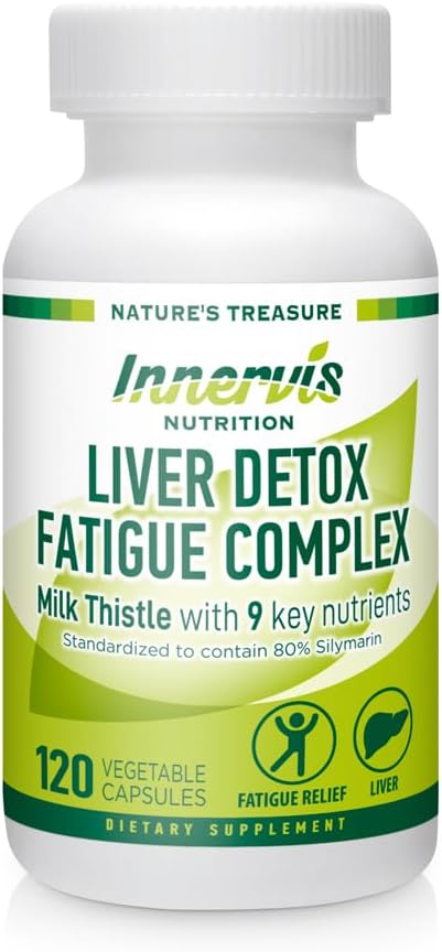 Liver Detox & Energy Support – Milk Thistle + 9 Key Malzemeler, Metabolism & Liver Health, 120 Veg Capsules | İçsel Beslenme Beslenme