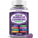 Yaşlı Gummies Immune Support, Çocuklar ve Yetişkinler için Günlük Destek*, Sambucus Elderberry, çinko, C, D3, B6, B12, Plus - Diyet Tamam - 70 Kont