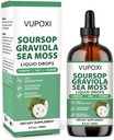 Soursop Multivitamin Liquid Drops Hücre Desteği ve Rejenerasyonu, Immune Boost,Dietary Fiber ve Sleep, Organic Soursop Ekstra-Sugar Free, Non-GMO, 100% Vegan, Gluten-Free-8 Fl Oz /240 ML