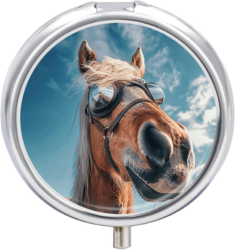 3 Karşılaştırma Pill Box Pill Containe Horse Brown Fur Pillbox Seyahat için Vaka Küçük Pill Case Pill Vitamins Fish Oil Box Supplement Box