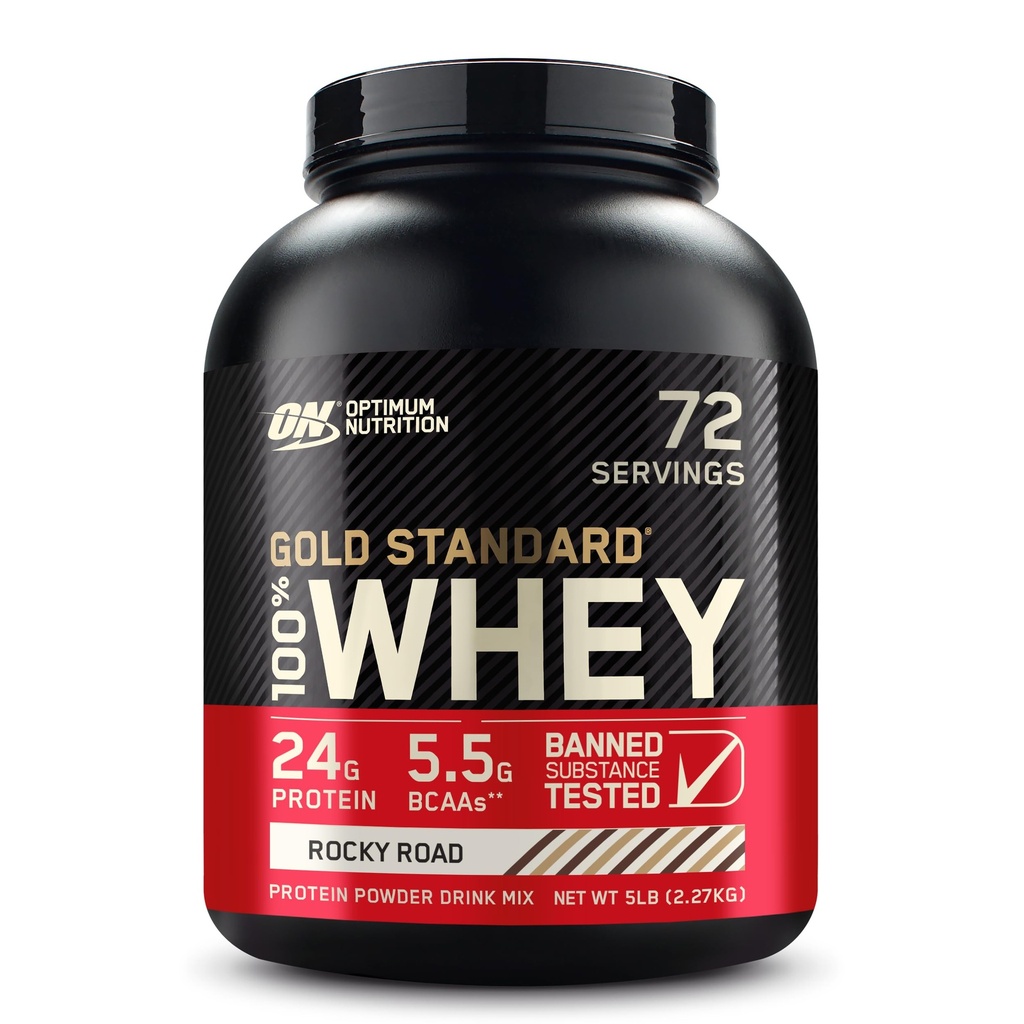 Optimum Beslenme Altın Standardı 100% Whey Protein Toz, Rocky Road, 5 Pound (Pazar Mayıs Vary)
