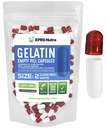 XPRS Nutra Boyutu 2 Boş Kapsüller - 100 Kont Boş Gelatin Capsules - Pills DIY Capsule - Pure Bovine Pill Gel Caps For Do-It- Yourself Supplements (Clear Red/White)