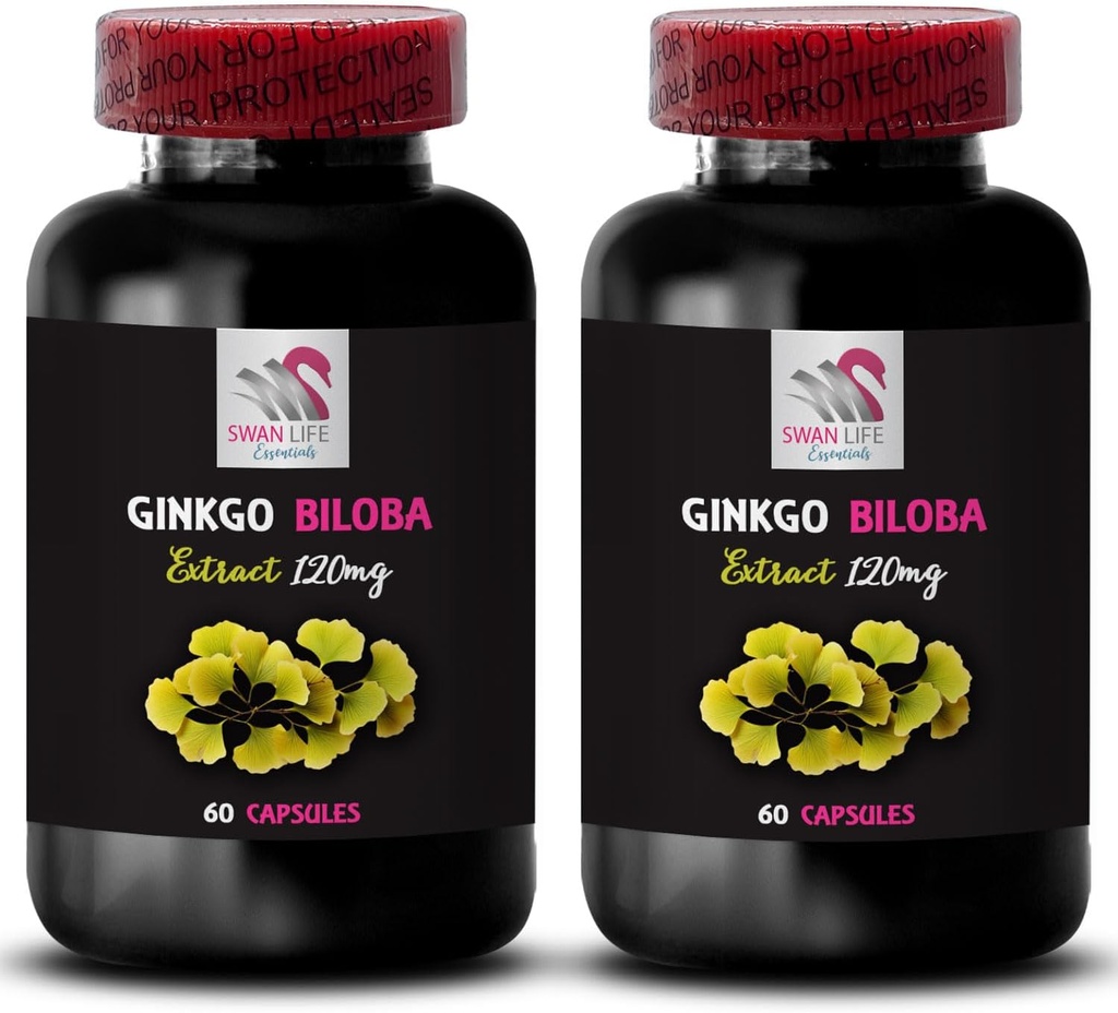 Ginkgo biloba antioksidan Faydaları - Ginkgo BILOBA Extract - Herbal Extract Capsules, Natural Leaf Extract, Ginkgo kullanımı, Antioksi-Rich Herbal Supplement, Botanical Support 2Bot 120Caps