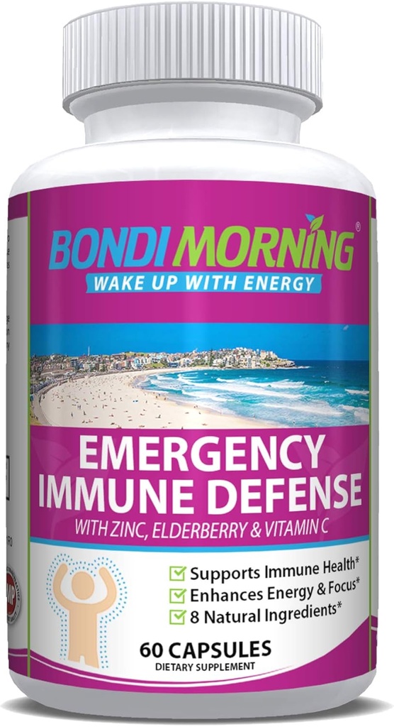 Acil Immunity Support Vitamins Supplements – Vitamin C ile çinko Tabletleri + Yaşlılık Bolster Immune System Response, Digestive Health, Energy, and Focus, 60-Count