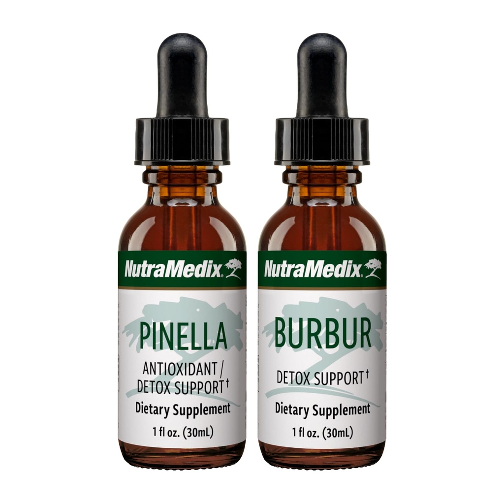 NutraMedix Detox Support Sche - Sıvı Drops for Cleansing & Detox Support & Occasional Brain Fog - Pinella Anise Drops & Burbur Extract for Health Detoxification (2 Count, 1 Oz)