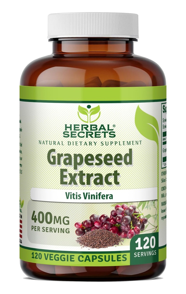Herbal Sırları 400 mg 120 Veggie Capsules Supplement - Non-GMO - Gluten Ücretsiz