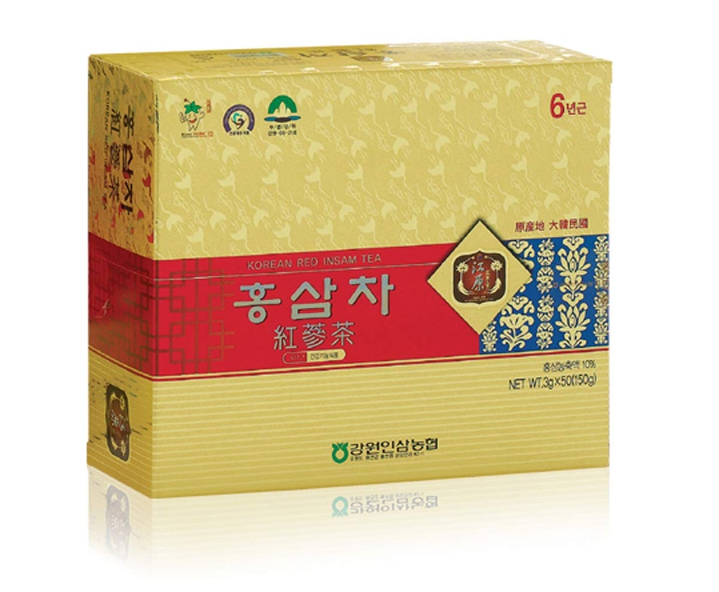 Gangwoninsam) 6 Yıl Koreli Red BTC Çay (3g x 50 Packets) – Contains 6 Yıl Koreli Red BTC Ekstraksiyon, Koreli Çay, Bireysel Paketli Paketli