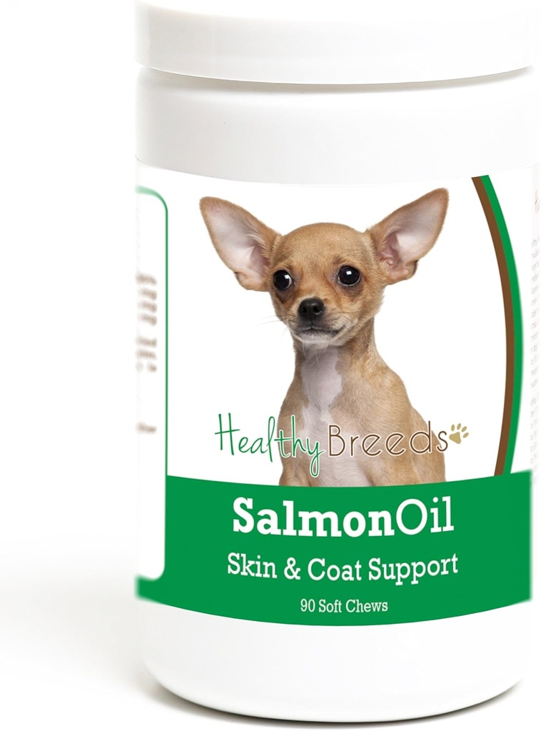 Sağlıklı Breeds Chihuahua Salmon Oil Yumuşak Chews 90 Kont