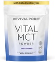Premium Unflavored MCT Oil Toz with Keto Electrolytes- Creamer for Coffee, Tea, and Shakes- 15x Bio available Chromium Picolinate, C10 ve C8 MCT Oil Derived from Coconuts - 120 Grams
