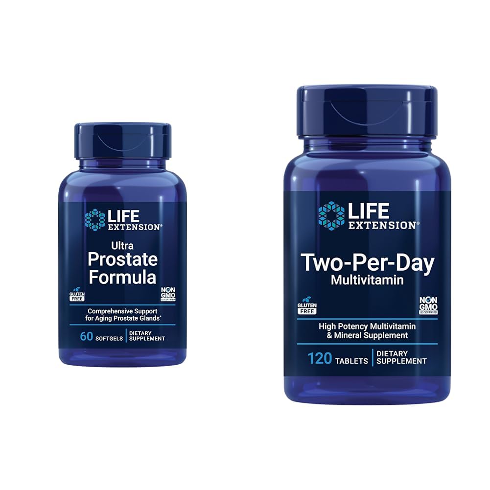 Life Extension Ultra Prostate Formula, Saw Palmetto for Men, pygeum, sting Nettle Root, lycopene & Two-Per-Day High Potency Multi-Vitamin & Mineral Supplement - Vitaminler, Mineraller