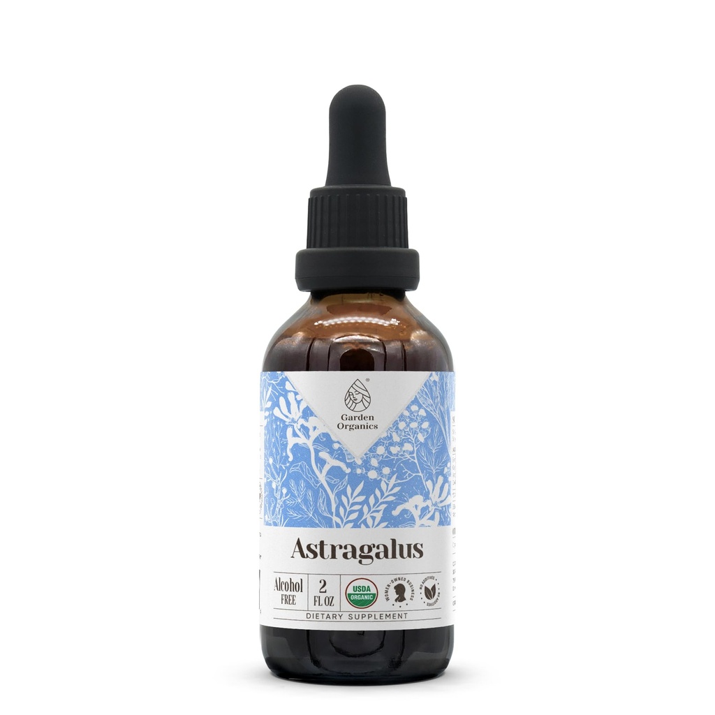 Astragalus USDA Organik Alkol Ücretsiz Ekstraksiyon | Diyetsel Tamam, Yüksek Yeterlilik Tincture | Doğal Onaylanmış Organik Astragalus (Astragalus membranus)