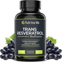 Trans Resveratrol Tamam 500 mg Potent Anti Aging Formula, Kalp ve Hücre Sağlığı için Güçlü Antioksit, Beyin Takdirleri Bioperine, 60 Vegan Caps