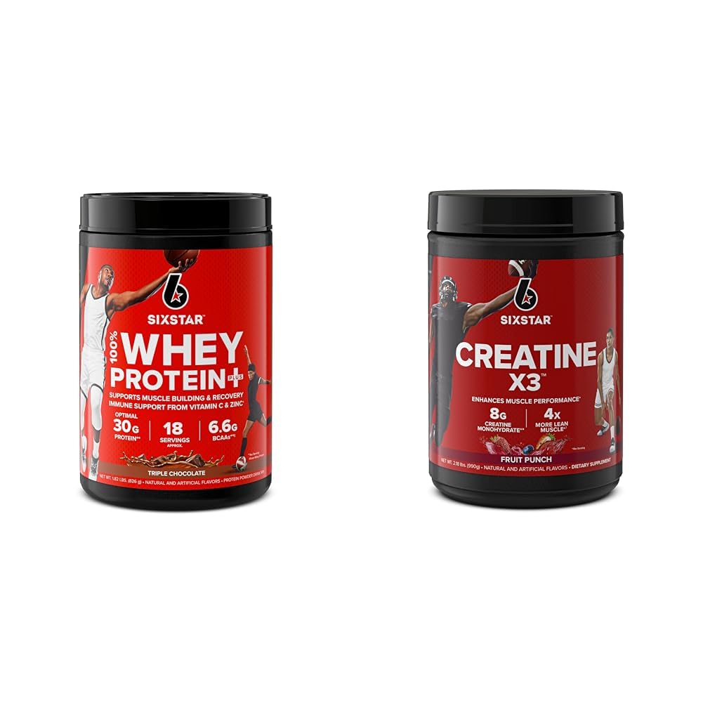Six Star Elite Series 100% Whey Protein Plus Triple Chocolate 1.8lbs ABD & Kretine Tozt Kret Cin X3 | Kretine HCl + Kretine Monohidrat Toz