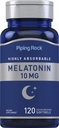 Piping Rock Melatonin 10 mg | 120 Softgel Capsules | Hızlı Yayın Tamam | Yüksek derecede Absorbable | Non-GMO, Gluten Free