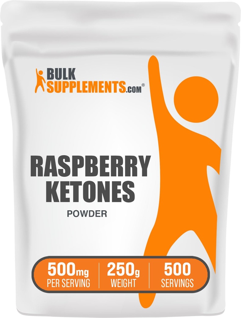 BulkSupplements.com Raspberry Ketones Toz - Raspberry Ketones Supplement, Antioksit Kaynağı - Enerji Desteği için Gluten Free, 500 mg per Service, 250g (8.8 oz) (Paket 1)