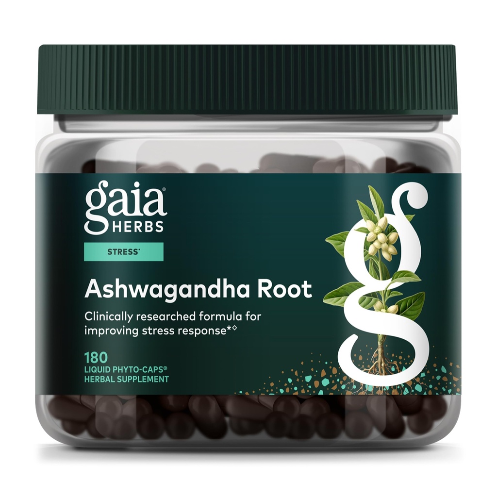 Gaia Herbs Ashwagandha Root - Stres Relief & Sleep Support Supplement - Supports Balanced Energy Levels & Pozitif Outlook* - 180 Vegan Sıvı Phyto Capsules (90-Day Supply)