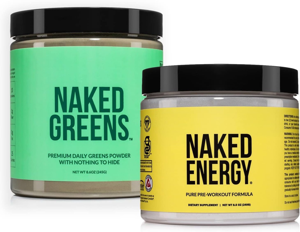 NAKED Vegan Sche Unflavored Energy Nutrition Super Greens Toz Organik Yeşiller Supplement